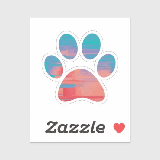 Afdrukken Paw Sticker (Vel)