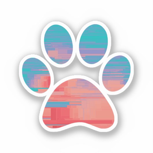 Afdrukken Paw Sticker (Voorkant)