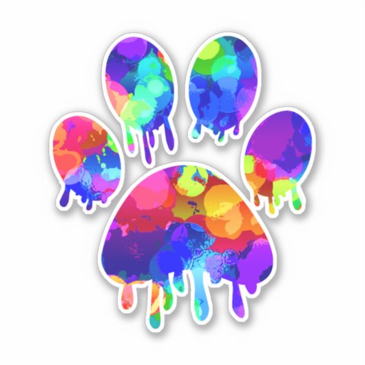 Afdrukken Paw Sticker (Voorkant)