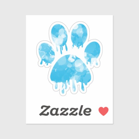 Afdrukken Paw Sticker (Vel)