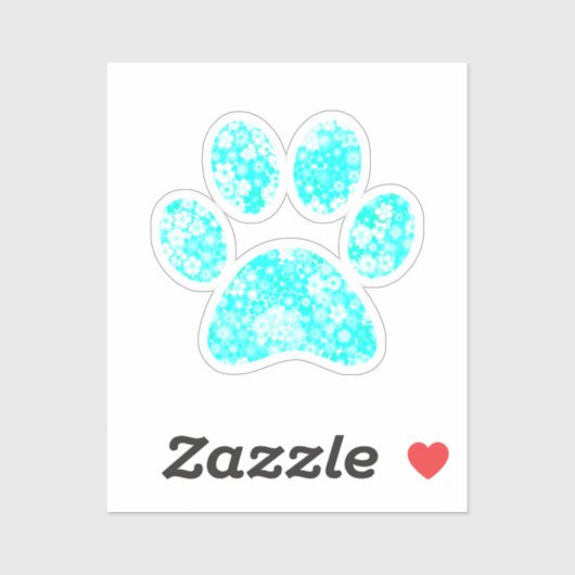 Afdrukken Paw Sticker (Vel)