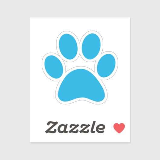 Afdrukken Paw Sticker (Vel)