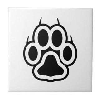 Afdrukken Paw Tegeltje