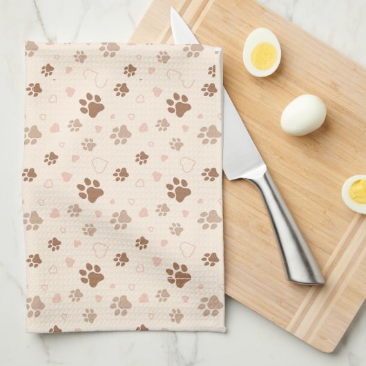 Afdrukken Paw Theedoek (Quarter Fold)