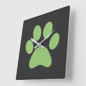 Afdrukken Paw Vierkante Klok (Hoek)