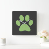 Afdrukken Paw Vierkante Klok (Huis)