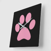 Afdrukken Paw Vierkante Klok (Hoek)