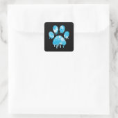 Afdrukken Paw Vierkante Sticker (Tas)