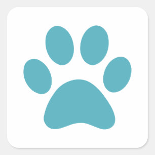 Afdrukken Paw Vierkante Sticker