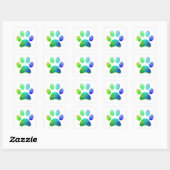 Afdrukken Paw Vierkante Sticker (Vel)
