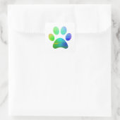 Afdrukken Paw Vierkante Sticker (Tas)