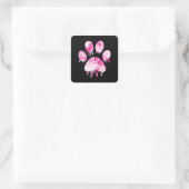 Afdrukken Paw Vierkante Sticker (Tas)