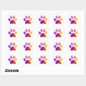 Afdrukken Paw Vierkante Sticker (Vel)