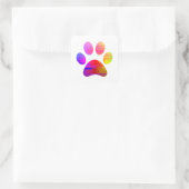 Afdrukken Paw Vierkante Sticker (Tas)