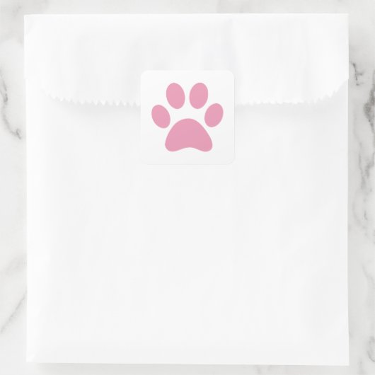 Afdrukken Paw Vierkante Sticker (Tas)