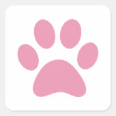 Afdrukken Paw Vierkante Sticker (Voorkant)