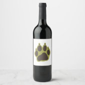 Afdrukken Paw Wijn Etiket (Voorkant)
