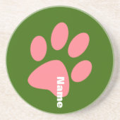 Afdrukken Paw Zandsteen Onderzetter (Voorkant)