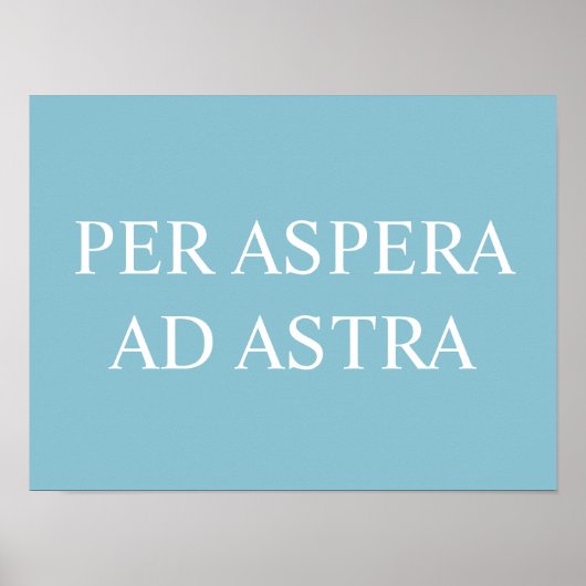Afdrukken per Latijnse Aspera en Astra-offerte - T Poster (Voorkant)