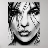 Afdrukken portrettekenkunst poster (Voorkant)