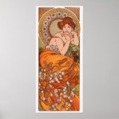 Afdrukken/Poster: Alphonse Mucha - Topaz Poster (Voorkant)
