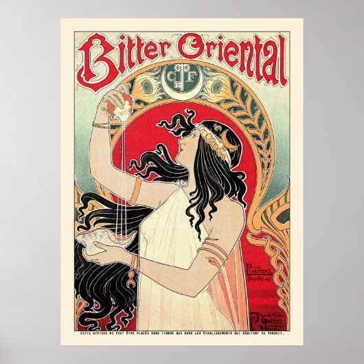 Afdrukken poster: Art Nouveau - Bitter Oriental Poster (Voorkant)