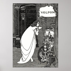 Afdrukken poster: Aubrey Beardsley - Volpone Poster