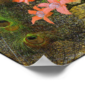 Afdrukken poster: blauw pacock poster (Hoek)