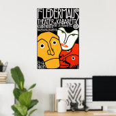 Afdrukken poster: Fledermaus-theater en cabaret Poster (Thuiskantoor)
