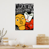 Afdrukken poster: Fledermaus-theater en cabaret Poster (Keuken)