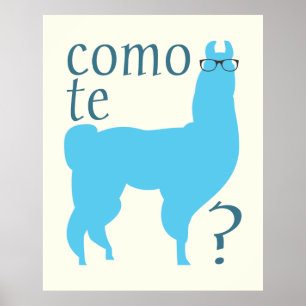 Afdrukken Poster Llama Quote: Como de lama(a)t(en)