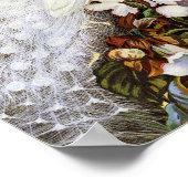 Afdrukken poster: witte en blauwe voetjes poster (Hoek)