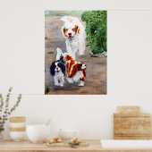 afdrukken - Reizigers - Clumber Spaniel en Cavalie Poster (Keuken)