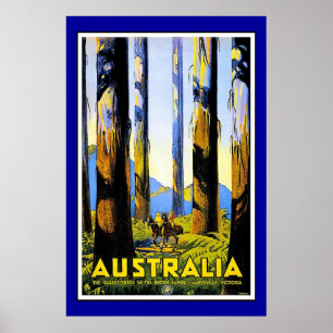 Afdrukken Retro Vintage Image Reis Australië Poster
