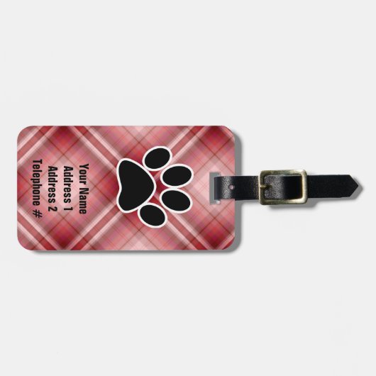 Afdrukken rode spelbreker bagagelabel (Voorkant horizontaal)