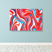 Afdrukken rood wit en blauw schilderschilderij (Insitu (Houten vloer))