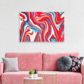 Afdrukken rood wit en blauw schilderschilderij (Insitu (Woonkamer))