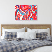 Afdrukken rood wit en blauw schilderschilderij (Insitu (Slaapkamer))