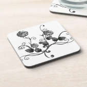 Afdrukken Roos  plastic Onderzetter set (Linkerzijde)