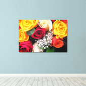 Afdrukken rozen Verretched Canvas (Insitu (Houten vloer))