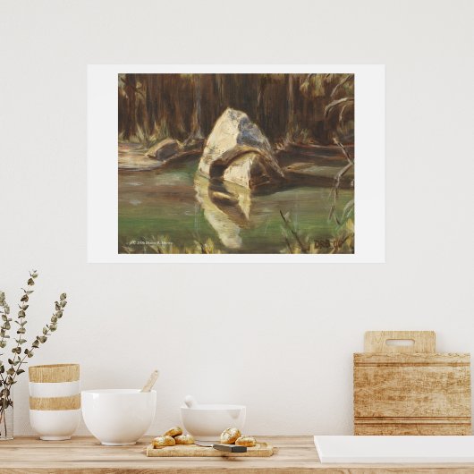 Afdrukken samengevoegde spiegels poster (Keuken)