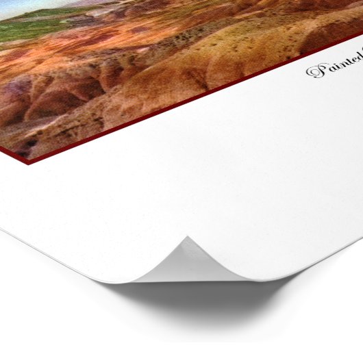 Afdrukken schilderd woestijnschilderCanvas Poster (Hoek)