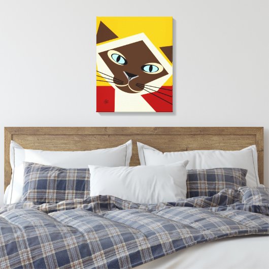 Afdrukken Siamese katapportret (Insitu (Slaapkamer))