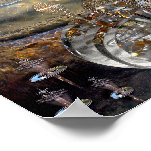 Afdrukken station Glissade Poster (Hoek)