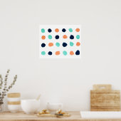 Afdrukken stippen schilderen poster (Keuken)