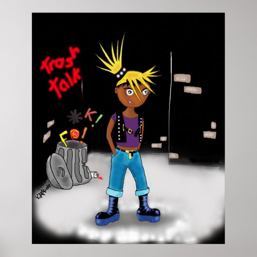 Afdrukken "Trash Talk" - door Kev Moore Poster (Voorkant)