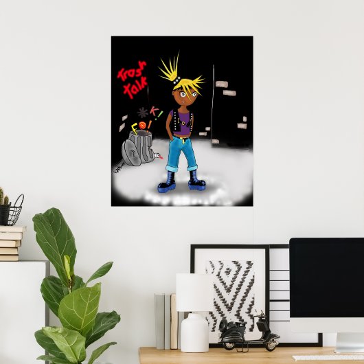 Afdrukken "Trash Talk" - door Kev Moore Poster (Thuiskantoor)