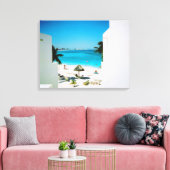 Afdrukken Tropisch Uitzicht Canvas (Insitu (Woonkamer))