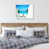 Afdrukken Tropisch Uitzicht Canvas (Insitu (Slaapkamer))