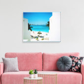 Afdrukken Tropisch Uitzicht Canvas (Insitu (Woonkamer))